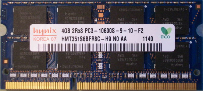Hynix 4GB 2Rx8 PC3-10600S-9-10-F2