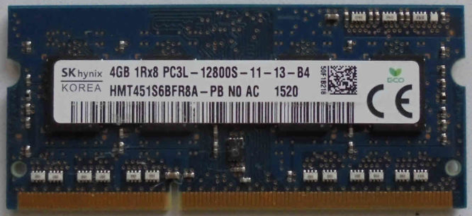 SKhynix 4GB 1Rx8 PC3L-12800S-11-13-B4