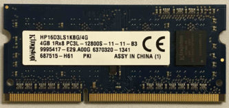 Kingston 4GB 1Rx8 PC3L-12800S-11-11-B3