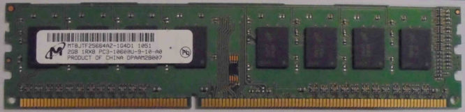2GB 1Rx8 PC3-10600U-9-10-A0 Micron