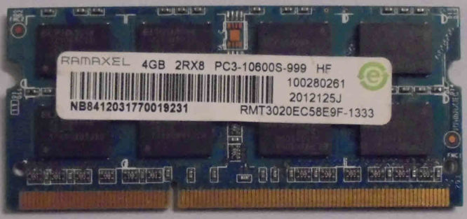 Ramaxel 4GB 2Rx8 PC3-10600S-999  HF