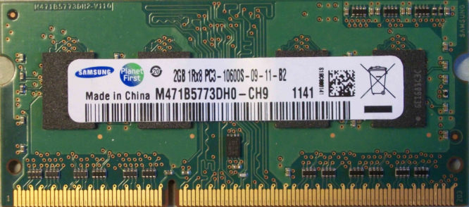 Samsung 2GB 1Rx8 PC3-10600S-9-11-B2