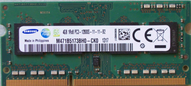 Samsung 4GB 1Rx8 PC3-12800S-11-11-B2