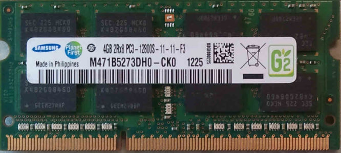 Samsung 4GB 2Rx8 PC3-12800S-11-11-F3