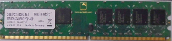 2GB PC2-5300U-555 Swissbit