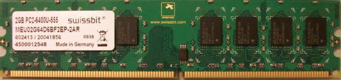 2GB PC2-6400U-555 Swissbit