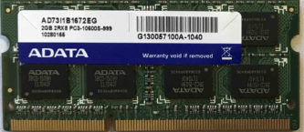 Adata 2GB 2Rx8 PC3-10600S-999