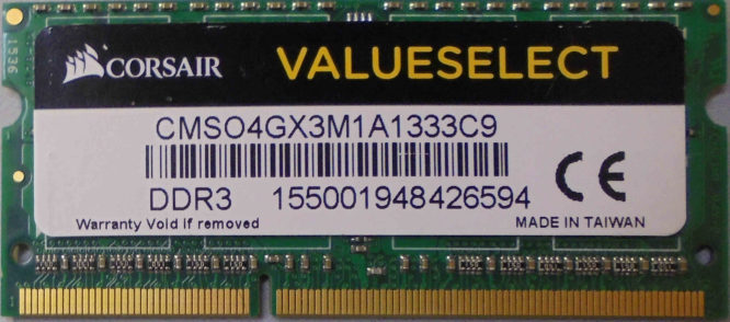 4GB PC3-10600S Corsair