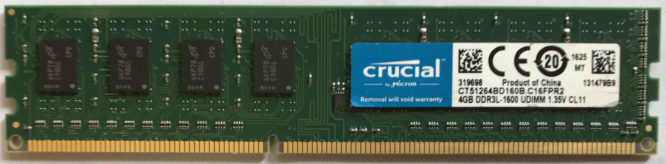 4GB PC3L-12800U Crucial