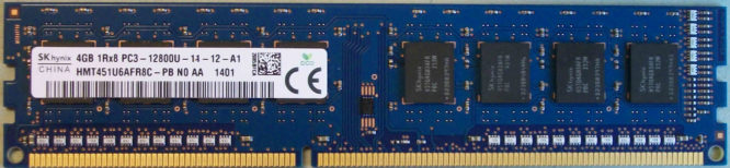 4GB 1Rx8 PC3-12800U-11-12-A1 SKhynix
