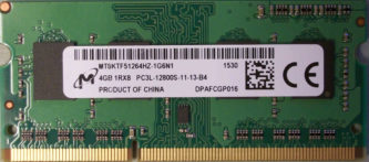 Micron 4GB 1Rx8 PC3L-12800S-11-13-B4