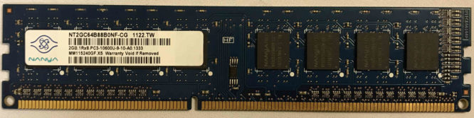 2GB PC3-10600U Nanya