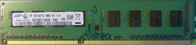 2GB 1Rx8 PC3-10600U-09-11-A1 Samsung