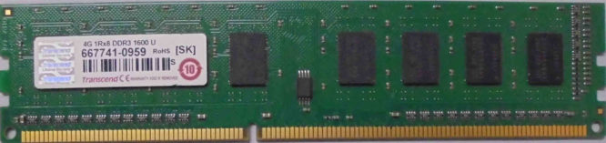 4GB 1Rx8 DDR3 1600 U Transcend
