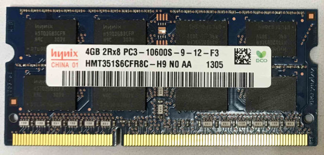 4GB 2Rx8 PC3-10600S-9-12-F3 Hynix