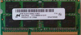 Micron 4GB 2Rx8 PC3-10600S-9-10-FP