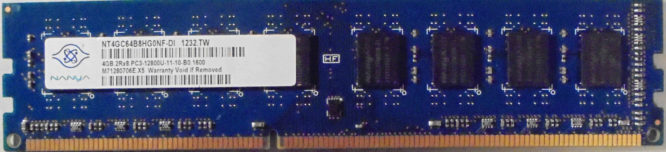 4GB 2Rx8 PC3-12800U-11-10-B0.1600 Nanya