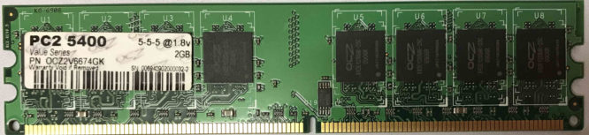 2GB PC2-5300U OCZ Value Series