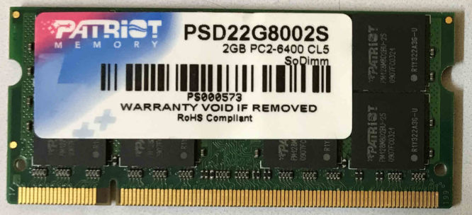 2GB PC2-6400S Patrist