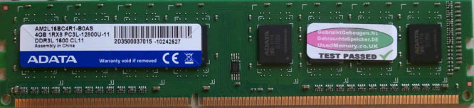 4GB 1Rx8 PC3L-12800U-11 Adata