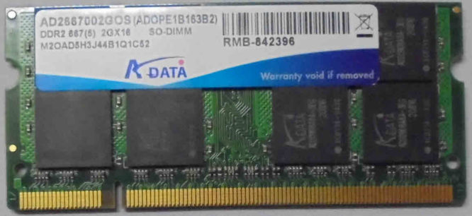 2GB 2Rx8 PC2-5300S Adata