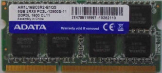 8GB 2Rx8 PC3L-12800S-11 Adata