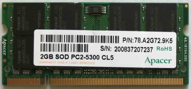 Apacer 2GB PC2-5300S 667MHz