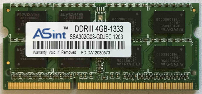 ASint DDRIII 4GB-1333