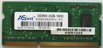 ASint DDRIII 3GB-1600