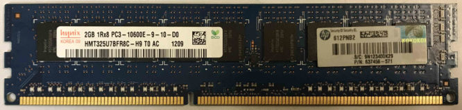 2GB 1Rx8 PC3-10600E-9-10-D0 Hynix