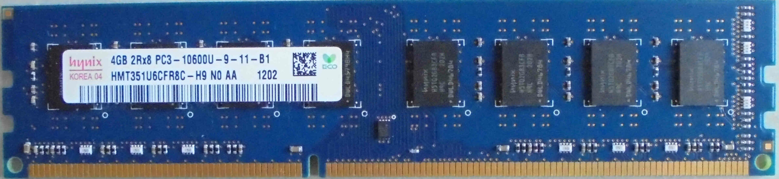 Hynix 4GB 2Rx8 PC3-10600U-9-11-B1