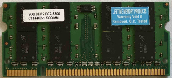 2GB 2Rx8 PC2-5300S Lifetime