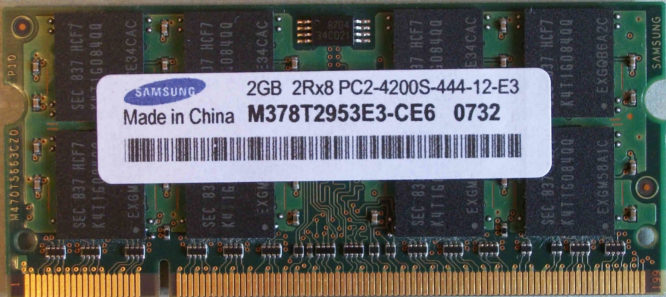2GB 2Rx8 PC2-4200S-444-12-E3 Samsung