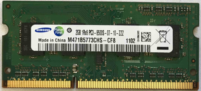 Samsung 2GB 1Rx8 PC3-8500S-07-10-ZZZ