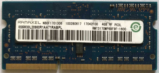 Ramaxel 4GB 2Rx8 PC3L-12800S