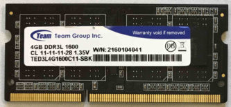 Team Group 4GB 2Rx8 PC3L-12800S