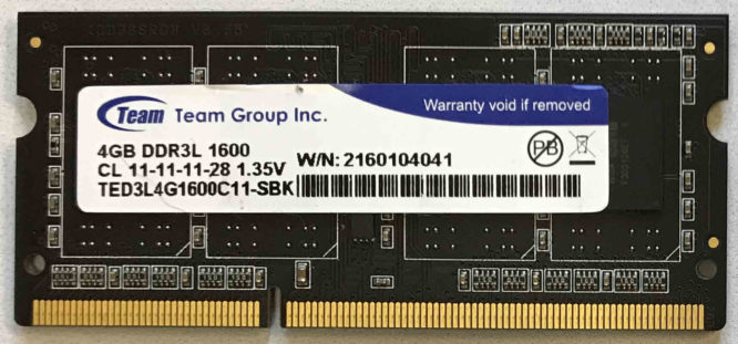 Team Group 4GB 2Rx8 PC3L-12800S
