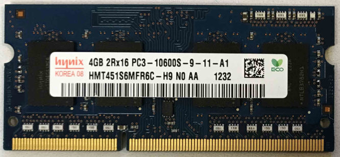 Hynix 4GB 2Rx8 PC3-10600S-9-11-A1