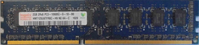 Hynix 2GB 2Rx8 PC3-10600U-9-10-B0