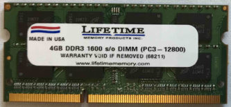 Lifetime 4GB 2Rx8 PC3-12800S