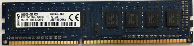 4GB 1Rx8 PC3-12800U-11-12-A1 Kingston