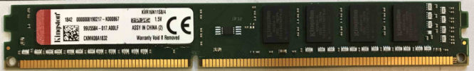 Kingston 4GB 1Rx8 PC3-12800U