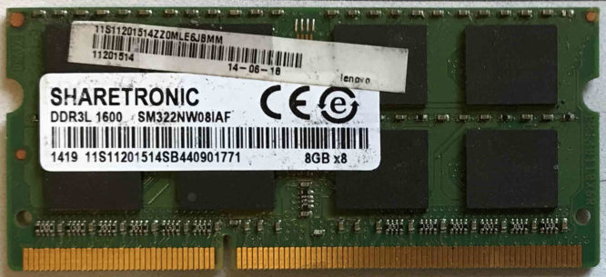 Sharetronic 8GB 2Rx8 PC3L-12800S