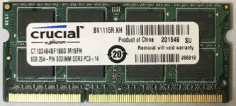 Crucial 8GB 2Rx8 PC3L-14900S