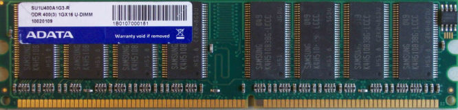 Adata 1GB PC3200U 400MHz 184pins