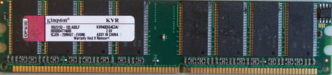 Kingston 1GB PC3200U 400MHz 184pins