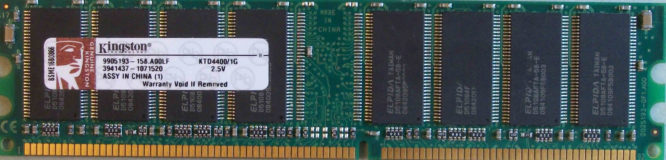 Kingston 1GB PC2100U 266MHz 184pins