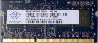 Nanya 4GB 1Rx8 PC3L-12800S-11-12-B4
