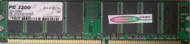 OCZ 1GB PC3200U 400MHz 184pins