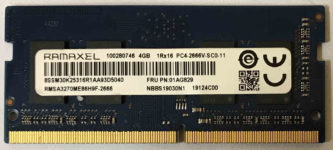 Ramaxel 4GB 1Rx16 PC4-2666V-SC0-11